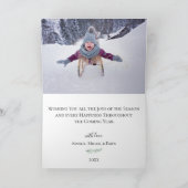 Carte de vacances photo pliée Lush Botanical Joy (Intérieur)