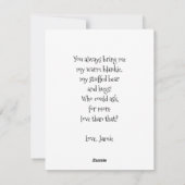 Carte de vacances photo pour bébé de la Fête des m (Dos)