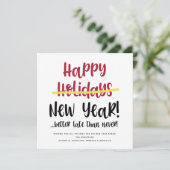 Carte de vacances photo pour le Nouvel An (Debout devant)