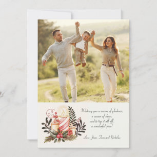 Carte de vacances photo pour les bougies de Noël