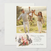 Carte de vacances photo pour les bougies de Noël (Devant / Derrière)