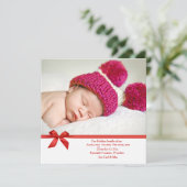 Carte de vacances photo Red Bow Square (Debout devant)