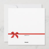 Carte de vacances photo Red Bow Square (Dos)