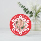 Carte de vacances photo : Red Merry Christmas Snow (Debout devant)