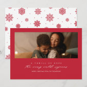 Carte de vacances photo rouge de l'élan d'espoir (Devant / Derrière)