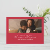 Carte de vacances photo rouge de l'espoir enivrant (Debout devant)