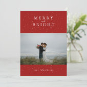 Carte de vacances photo rouge hivernal envoûtant (Debout devant)