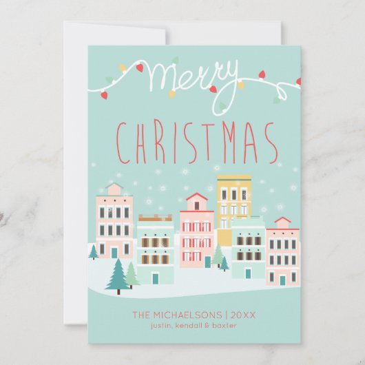 CARTE DE VACANCES PHOTO | Scène de Noël (Devant)