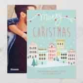 CARTE DE VACANCES PHOTO | Scène de Noël (Devant / Derrière)