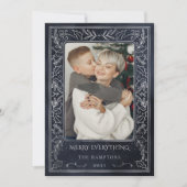 Carte de vacances photo Silver Pine Holly Berry (Devant)