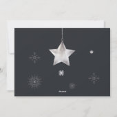 Carte de vacances photo Silver Snowflake (Dos)