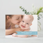 Carte de vacances photo simple bannière (Debout devant)