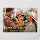 Carte de vacances photo simple en feuille de métal (Recto)