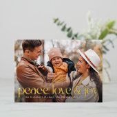 Carte de vacances photo simple en feuille de métal (Debout devant)