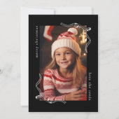 Carte de vacances photo simple en noir avec concep (Devant)