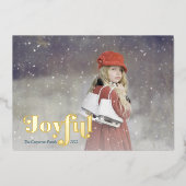 Carte de vacances photo simple Joyeuse Overlay (Recto)