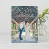 Carte de vacances photo verte Marié & Joyeux (Debout devant)