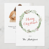 Carte de vacances photo Watercolor Christmas Wath (Devant / Derrière)