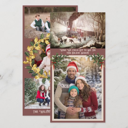 Carte de vacances Photocard Train Snowbound (Devant / Derrière)