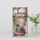 Carte de vacances Photocard Train Snowbound (Debout devant)