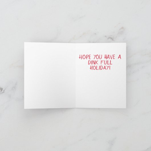 Carte de vacances Pickleball (Intérieur)