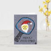 Carte de vacances Pickleball (Fleur jaune)