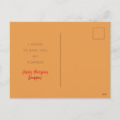 Carte de vacances Pie Eyed Thanksgiving (Dos)