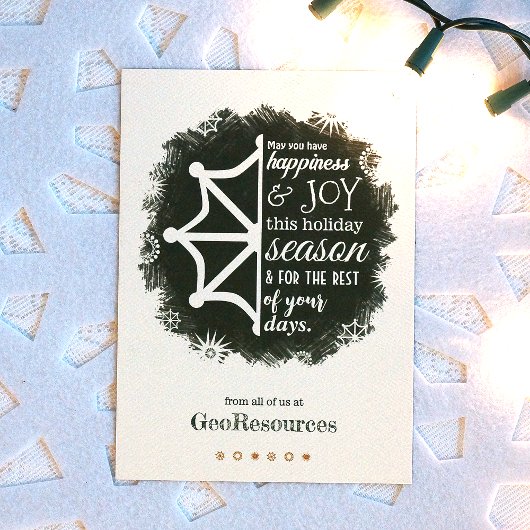 Carte de vacances Pine Green Snowflake Business