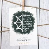 Carte de vacances Pine Green Snowflake Business