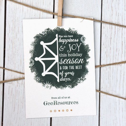Carte de vacances Pine Green Snowflake Business