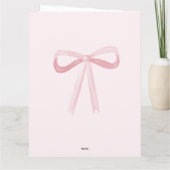 Carte de vacances Pink Cute Happy Easter Egg Fianc (Dos)