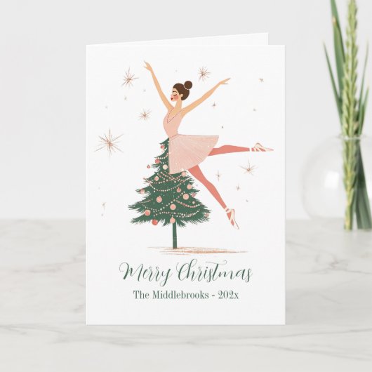 Carte de vacances Pink Nutcracker Ballerina (Devant)