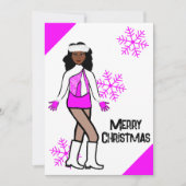Carte de vacances Pink Snow Dancer (Devant)