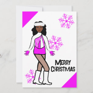 Carte de vacances Pink Snow Dancer