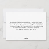 Carte de vacances Plat Arbres de Noël Blanc Noir (Dos)