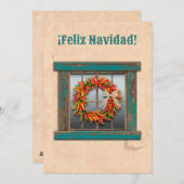 Carte de vacances Plat Ristra Wreath (Devant / Derrière)