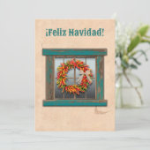 Carte de vacances Plat Ristra Wreath (Debout devant)