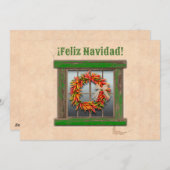 Carte de vacances Plat Ristra Wreath (Devant / Derrière)