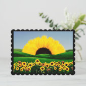 Carte de vacances plat SUNFLOWER (Debout devant)