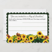 Carte de vacances plat SUNFLOWER (Dos)