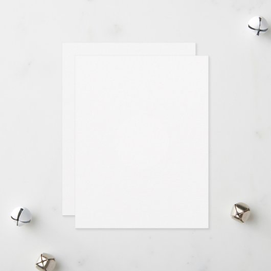 Carte de vacances plat, taille : 4,25 po x 5,5 po, (Devant/Arrière en situation)