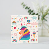 Carte de vacances plate (Debout devant)