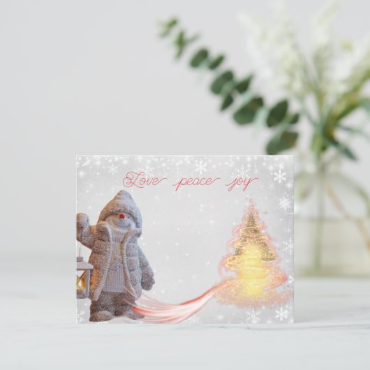 Carte de vacances plate (Debout devant)