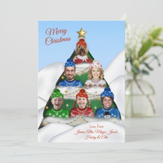 Carte de vacances plate (Debout devant)