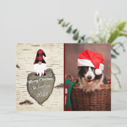 Carte de vacances plate (Debout devant)