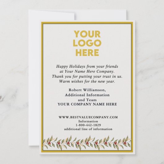 Carte de vacances plate (Dos)