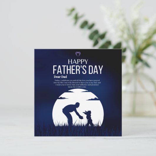 Carte de vacances plate (Debout devant)