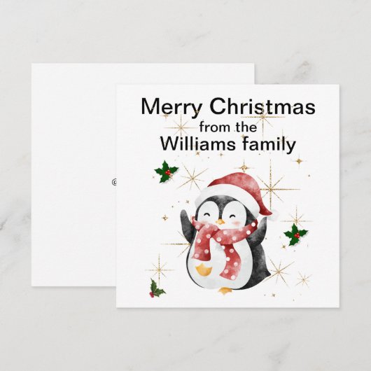 Carte de vacances plate (Devant / Derrière)