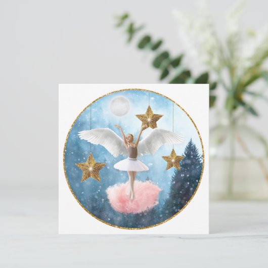 Carte de vacances plate (Debout devant)