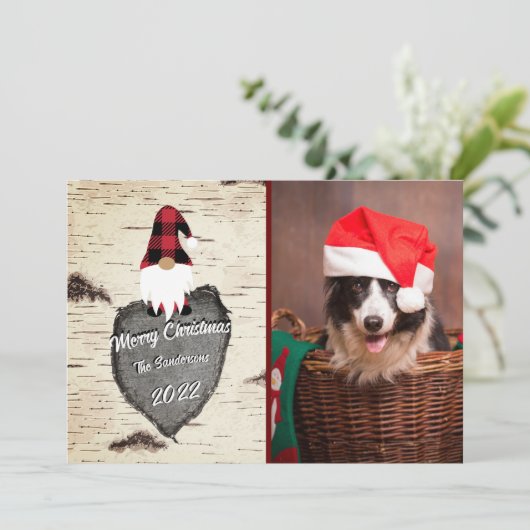 Carte de vacances plate (Debout devant)